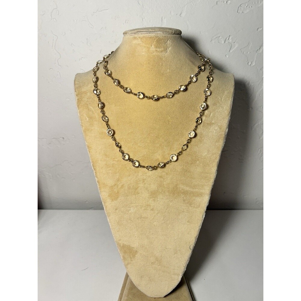 Austrian Crystal USA Necklace Clear Crystals Gold Tone Woman’s Jewelry